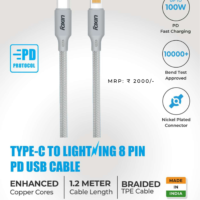 Type C to Lighting 8 Pin PD USB Cable 100 W