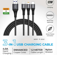 3 IN 1 USB Charging Cable 12 W