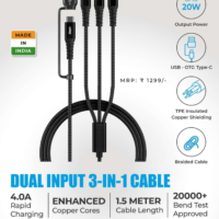 Dual Input 3 in 1 Cable 4.0 A