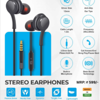 Stereo Earphones with 10 mm Driver